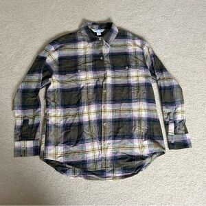 Old Navy Plaid Button Down Shirt - Green and Pink